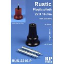 Plinth for bases, rustic shape. Plastic 22x16 mm.
