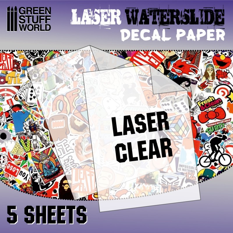 Calcas al agua. Laser transparente. - El Taller del Modelista SL