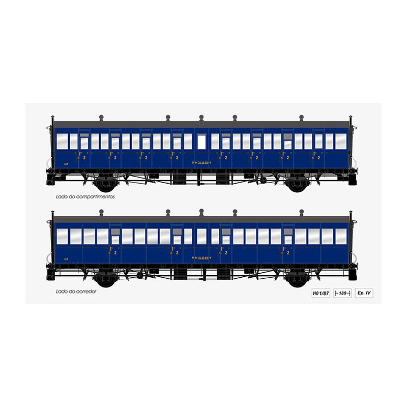 Coche 3ª clase ex-C8f 558, CP. Años 70.