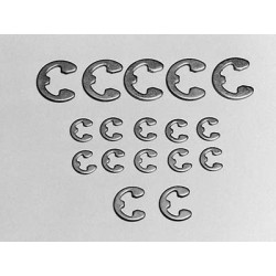 Conjunto de armadilhas de mandíbulas para eixos de 2/3/4 mm (23 peças).