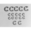 Pressure shaft butt set: 2/3/4 mm (23 pcs).
