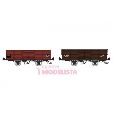 Set open wagons, Gv 5816 + 5855.