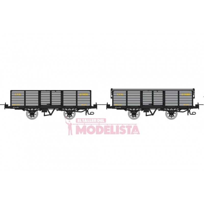 Set open wagons, Gv 5636 + 5686. Set open wagons, Gv 5636 + 5686.
