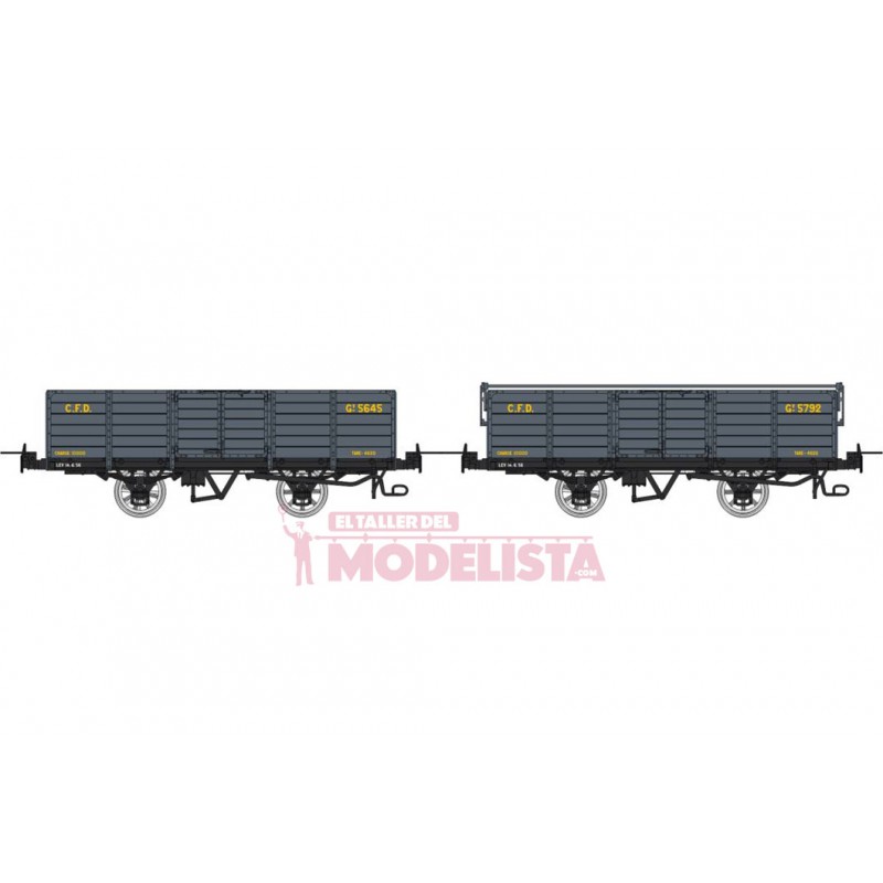 Set open wagons, Gv 5645 + 5792. Set open wagons, Gv 5645 + 5792.