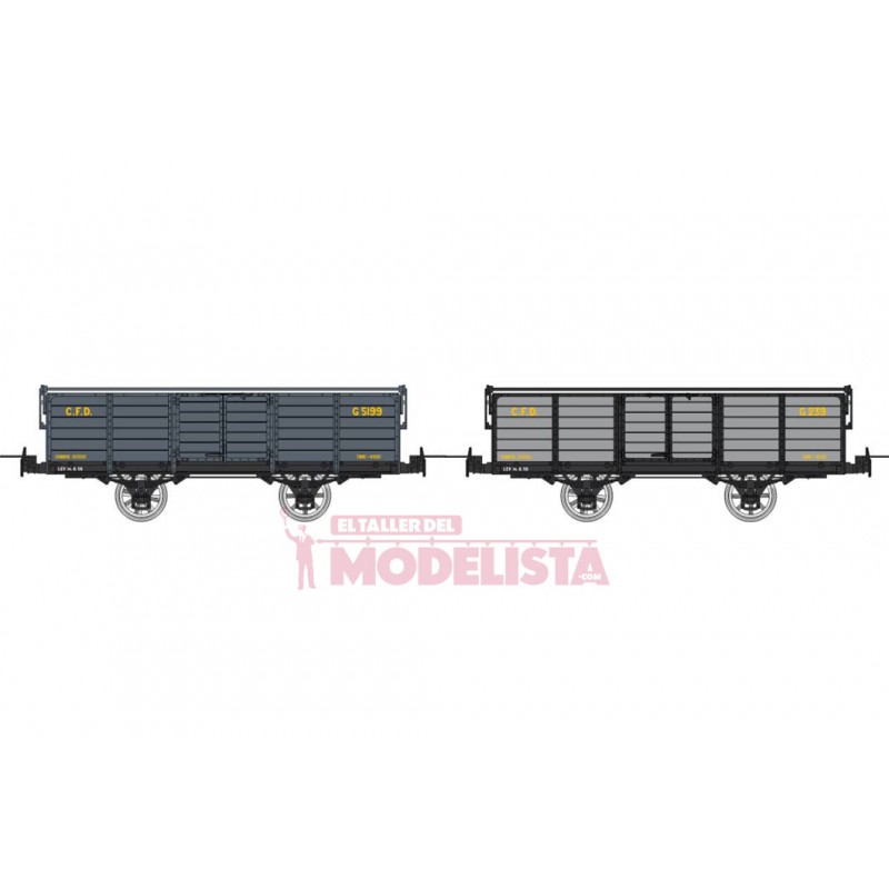 Set open wagons, Gv 5199 + G 239. Set open wagons, Gv 5199 + G 239.