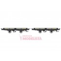 Set flat wagons, Hv 6596 + 6600.