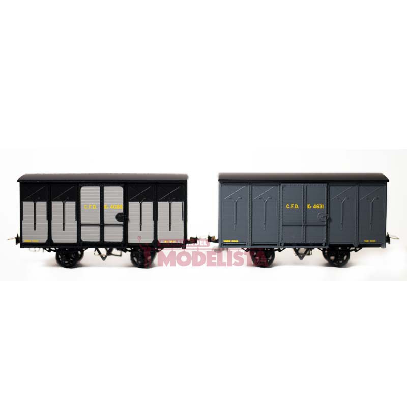 Set closed wagons, Kv 4631 + 4088. Set closed wagons, Kv 4631 + 4088.