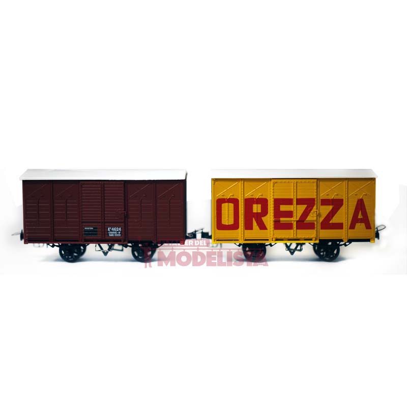 Set de vagones cubiertos, Kv 4624 + 4609. Set de vagones cubiertos, Kv 4624 + 4609.