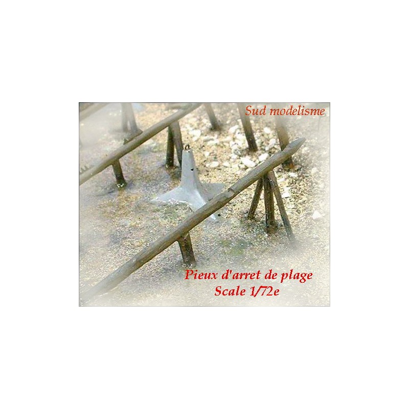 Defensas de playa: Estacas en trípode. PN SUD MODELISME 7230