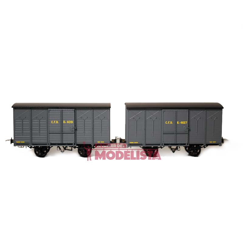 Set closed wagons, Kv 4091 + 4627. Set closed wagons, Kv 4091 + 4627.