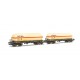 2-unit set of tank wagons Zags, IVEXA. Weathered.