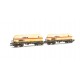 2-unit set of tank wagons Zags, SALTRA. Weathered.