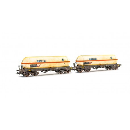 2-unit set of tank wagons Zags, SALTRA. Weathered.