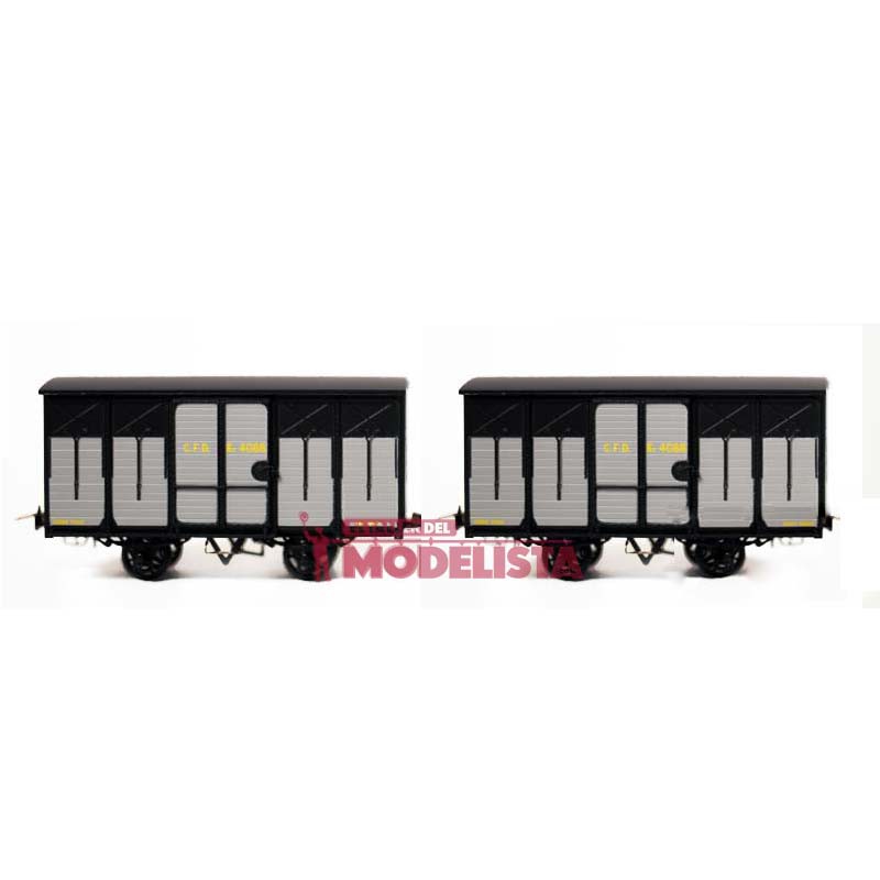 Set de vagones cubiertos, Kv 4096 + 4100. Set de vagones cubiertos, Kv 4096 + 4100.
