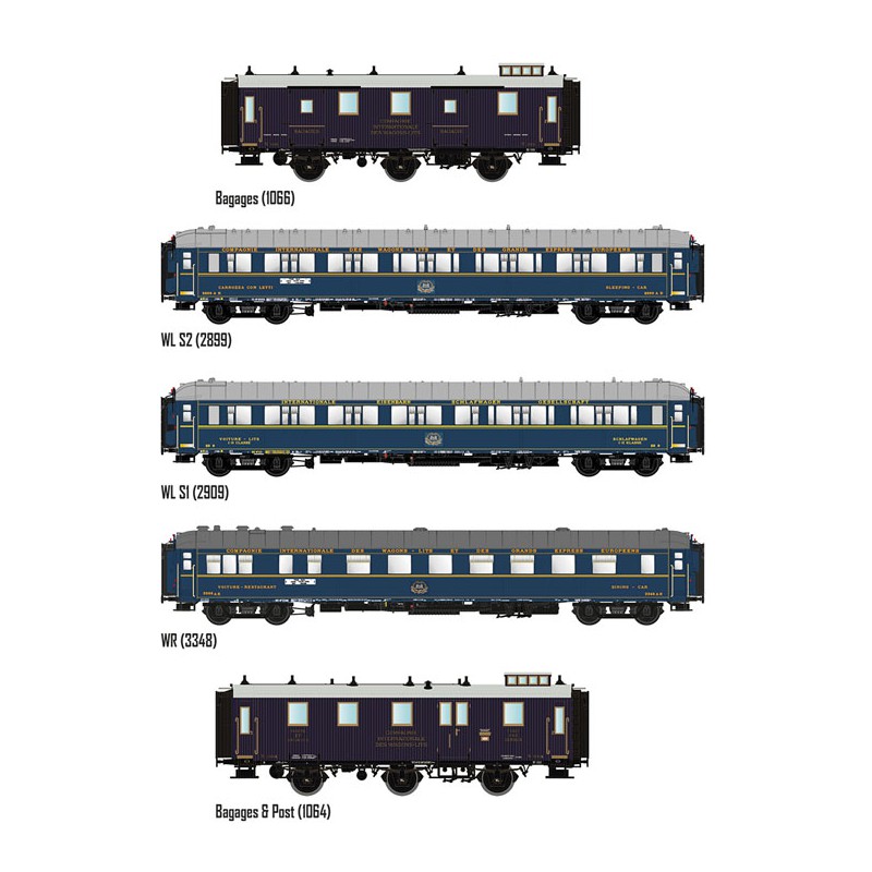 Composición de pasajeros "Train Bleu", CIWL.