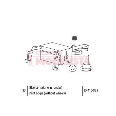 Pilot bogie (without wheels) for Mikado.