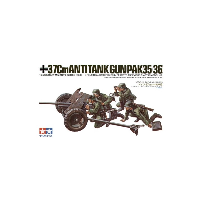 Cañon antitanque alemán de 37 mm. TAMIYA 35035 Cañon antitanque alemán de 37 mm. TAMIYA 35035