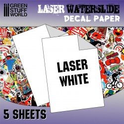 Wasser-Abziehbilder. Weißer Laser.