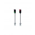 Traffic lights for vehicles.