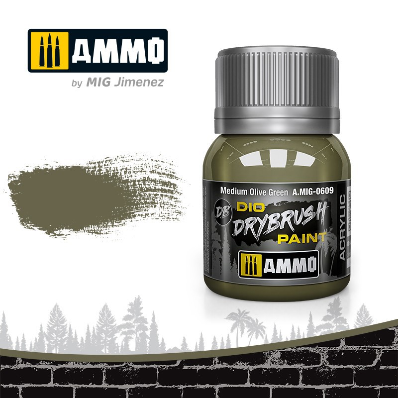 Drybrush: Verde oliva medio. Drybrush: Verde oliva medio.