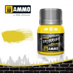 Escova seca: Amarelo usado.