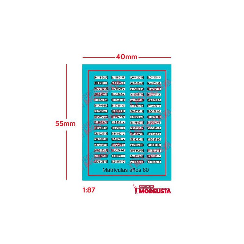 Matrículas de coches españoles. Años 80. ETM 9032