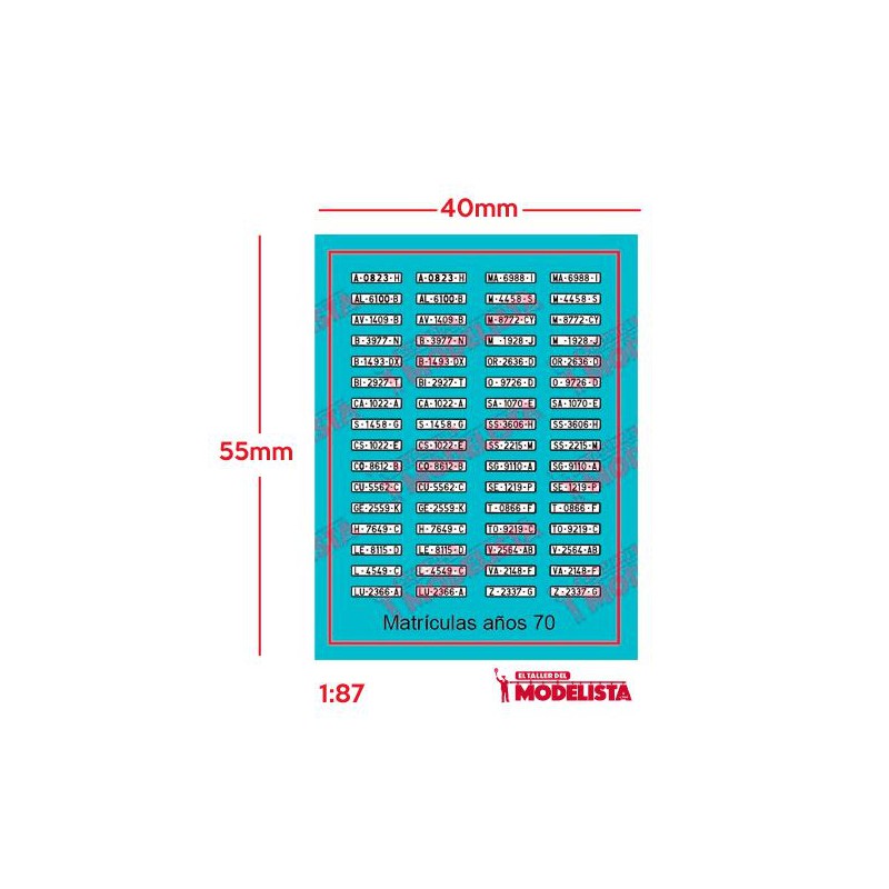 Matrículas de coches españoles. Años 70. ETM 9031