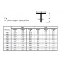 Perfiles en "T" 1,4 mm.