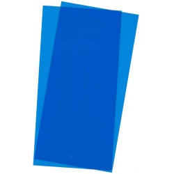 Blaue transparente Styrolplatten. 0,25 mm.