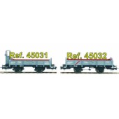 Vagón de bordes bajos "RENFE" con garita. IBERTREN 45031