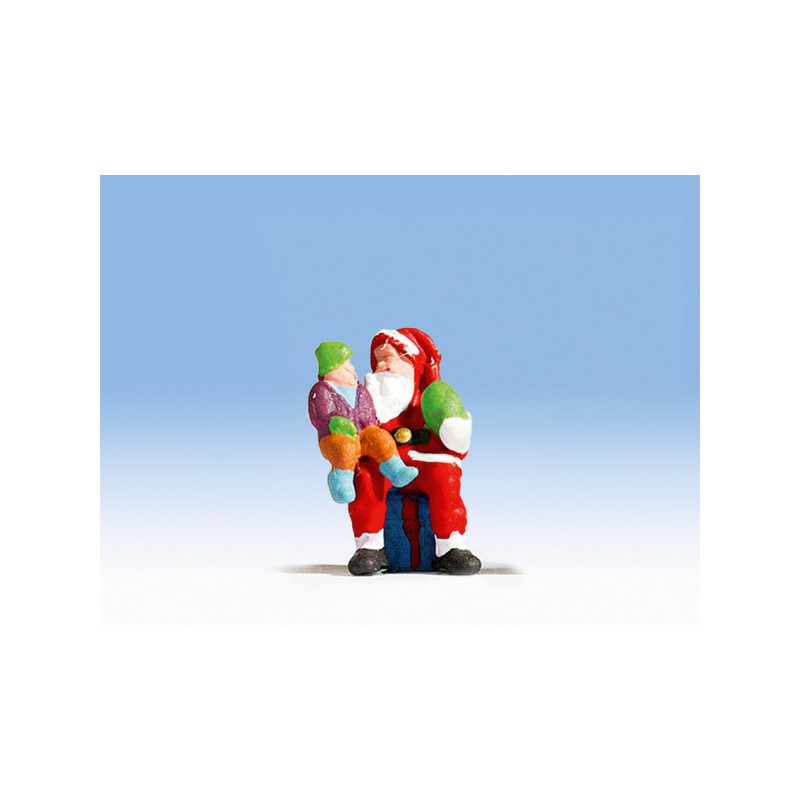 Papa Noel con niño.