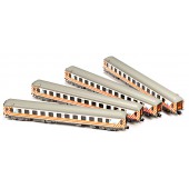 Set de 4 coches 16200 Regionales Gallegos, RENFE.