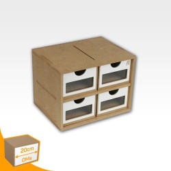 Modulo cassetto (x4). Formato quadrato.