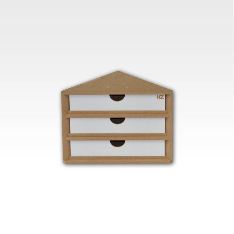 Ending corner drawers module.