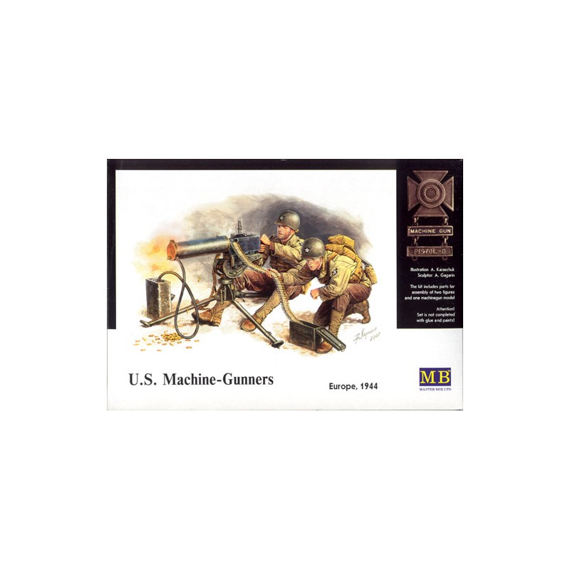 Ametralladora y soldados estadounidenses. MASTER BOX 3519