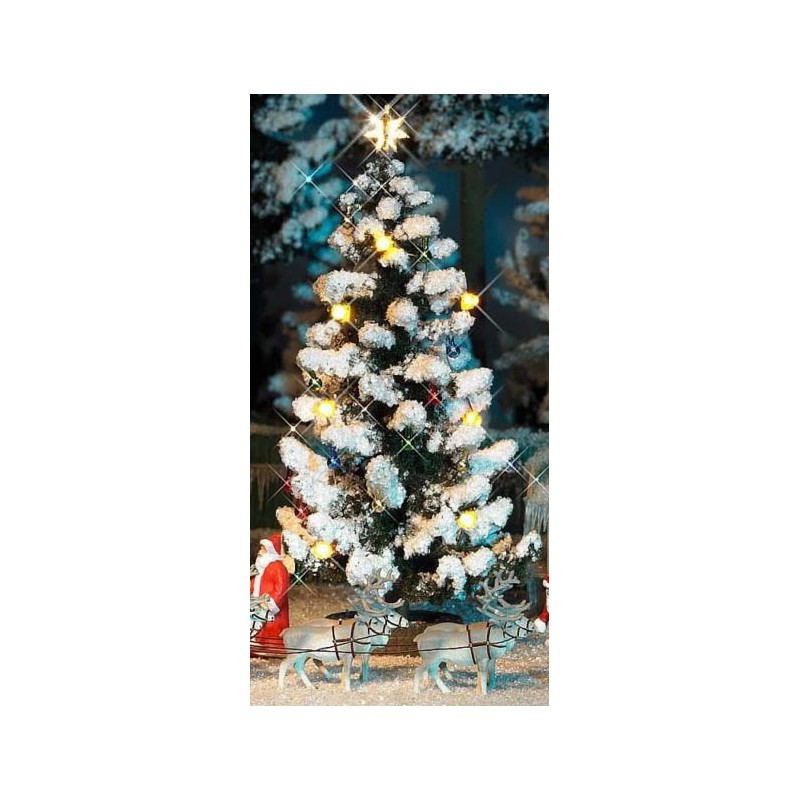 Árbol navideño iluminado.