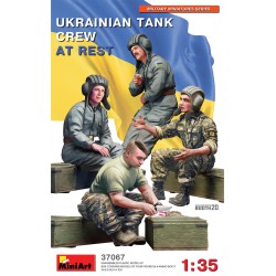 Ukrainian tank crew at rest.
