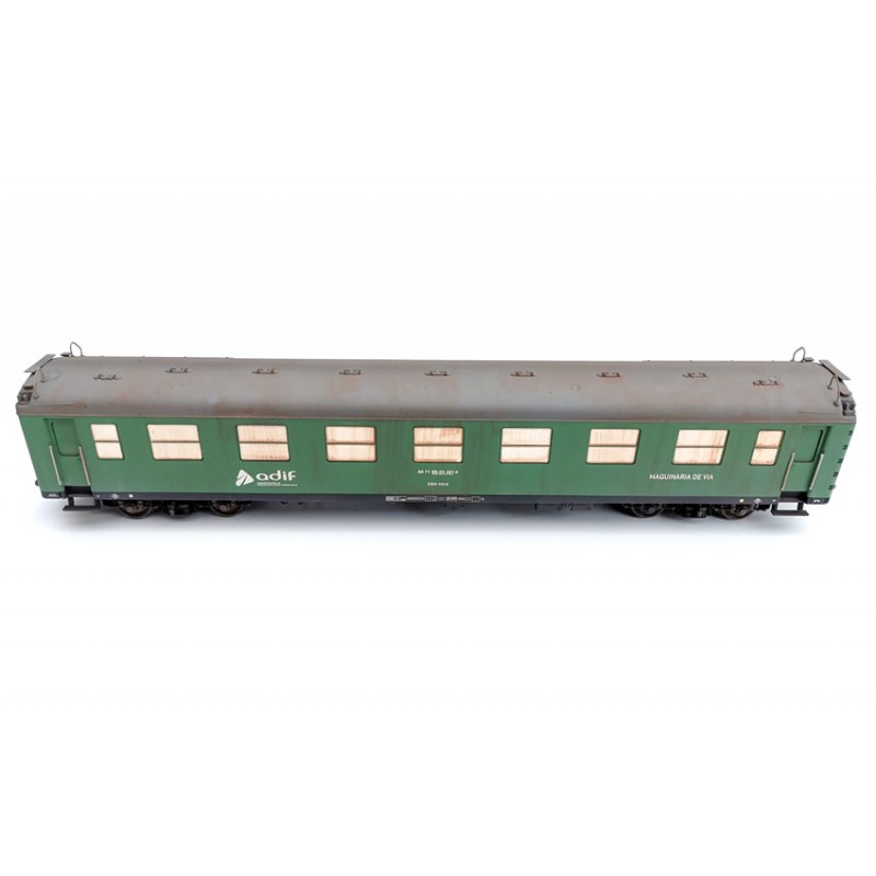 ADIF, SSV-1014 coach, 'Maquinaria de via'. Weathered. ADIF, SSV-1014 coach, 'Maquinaria de via'. Weathered.