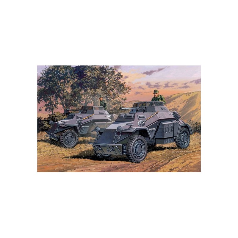 Dos carros blindados ligeros Sdfz 222. DRAGON 7393