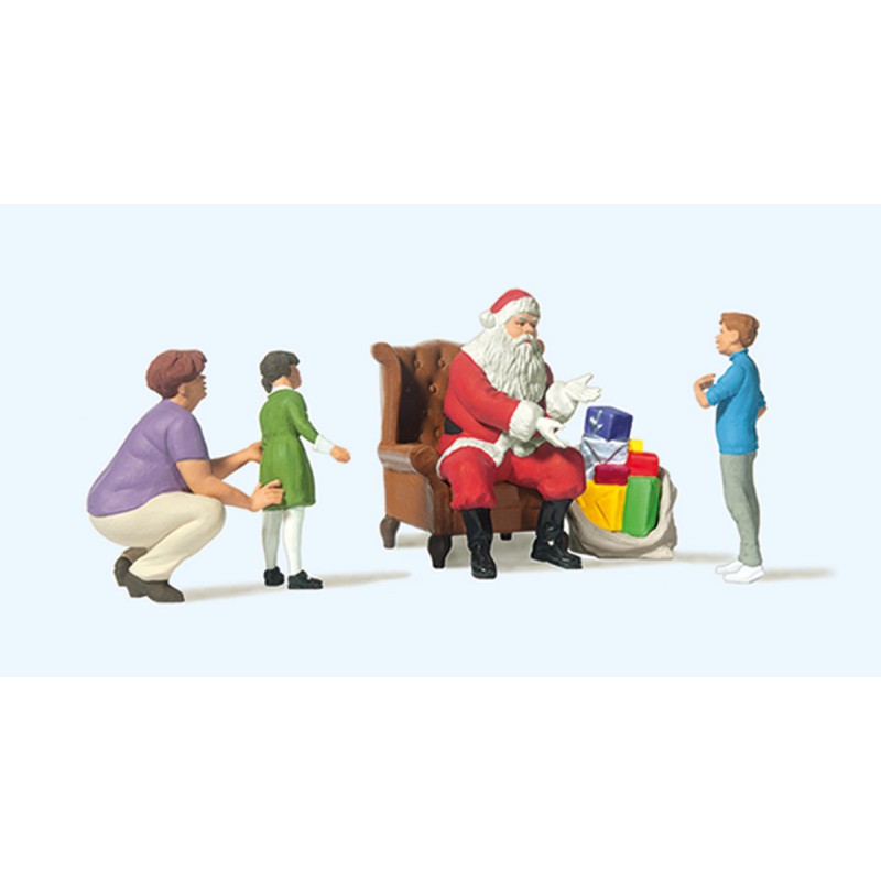 Father Christmas with kids.