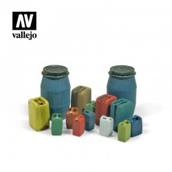 Assortiment de fûts en plastique modernes.