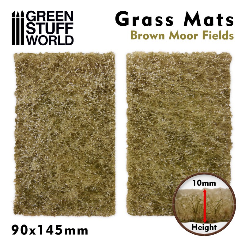 Grass Mat Cutouts - Brown Moor Fields. Grass Mat Cutouts - Brown Moor Fields.
