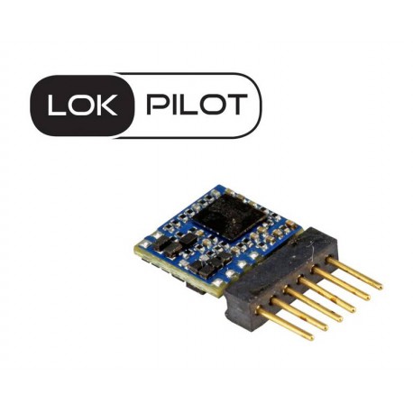 Decoder LokPilot micro V5.0 DCC de 6 pins, directo. Decoder LokPilot micro V5.0 DCC de 6 pins, directo.