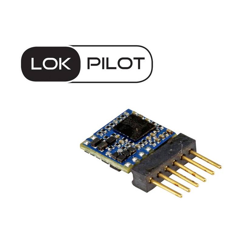 Decoder LokPilot micro V5.0 DCC de 6 pins, directo.
