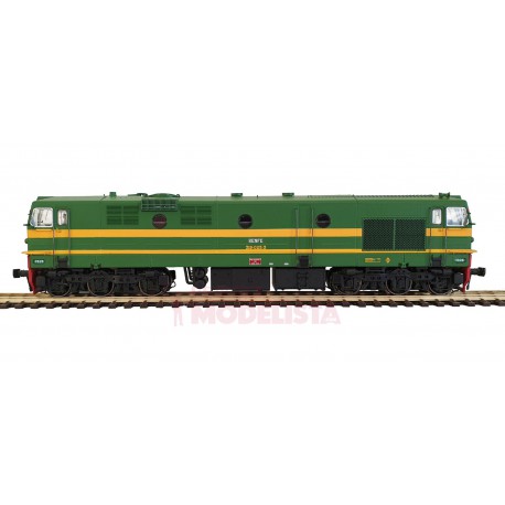 Diesel locomotive 319-025-3, RENFE. Sound.