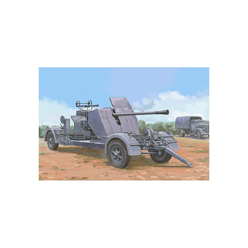 Cañón antiaéreo alemán Flak 41 de 50mm.