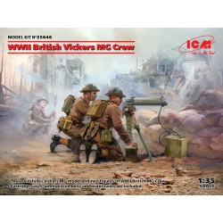 Mitragliatrice Mitragliatrice Vickers MG con soldati inglesi.