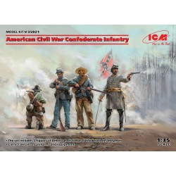 Konföderierte Infanterie des Amerikanischen Bürgerkriegs.