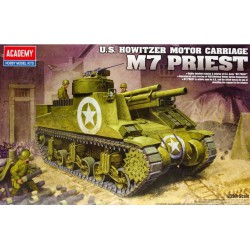 Obusier à moteur M7 Priest Britannique.