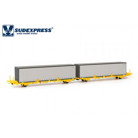 Container carrier wagon, TRANSFESA. Container carrier wagon, TRANSFESA.